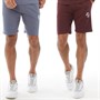 Closure London Mens Two Pack Shorts China Blue/Deep Claret