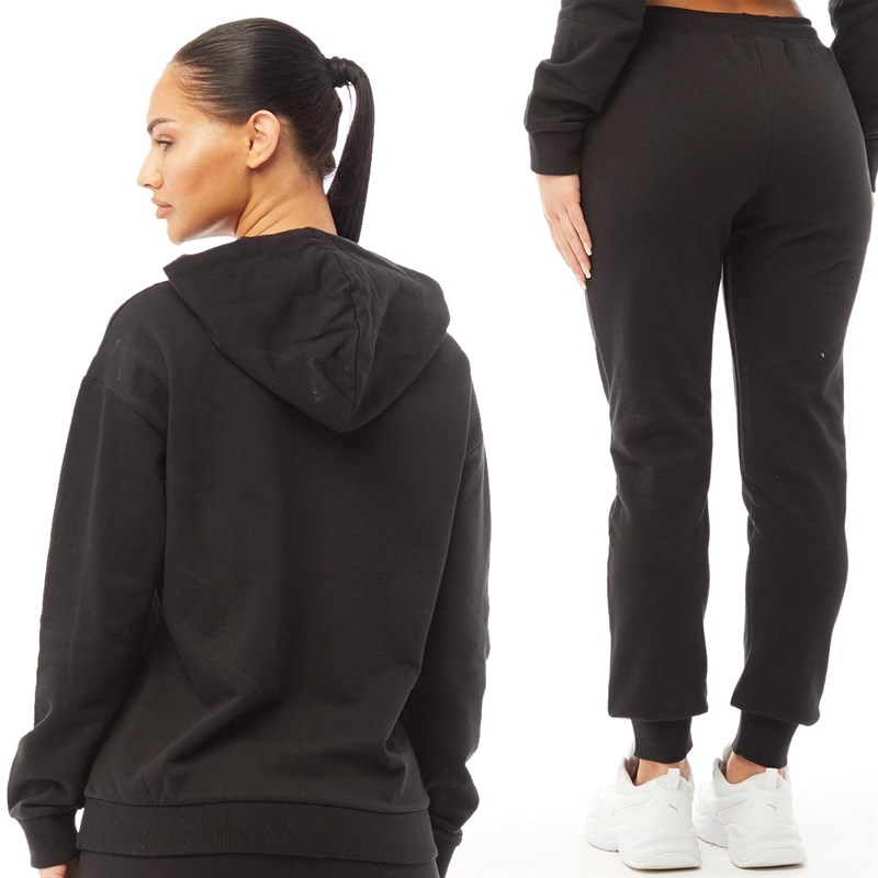 Closure London Womens Script Hoodie And Joggers Set Black