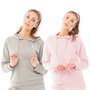Closure London Womens Signature Two Pack Hoodies Grey/Pink