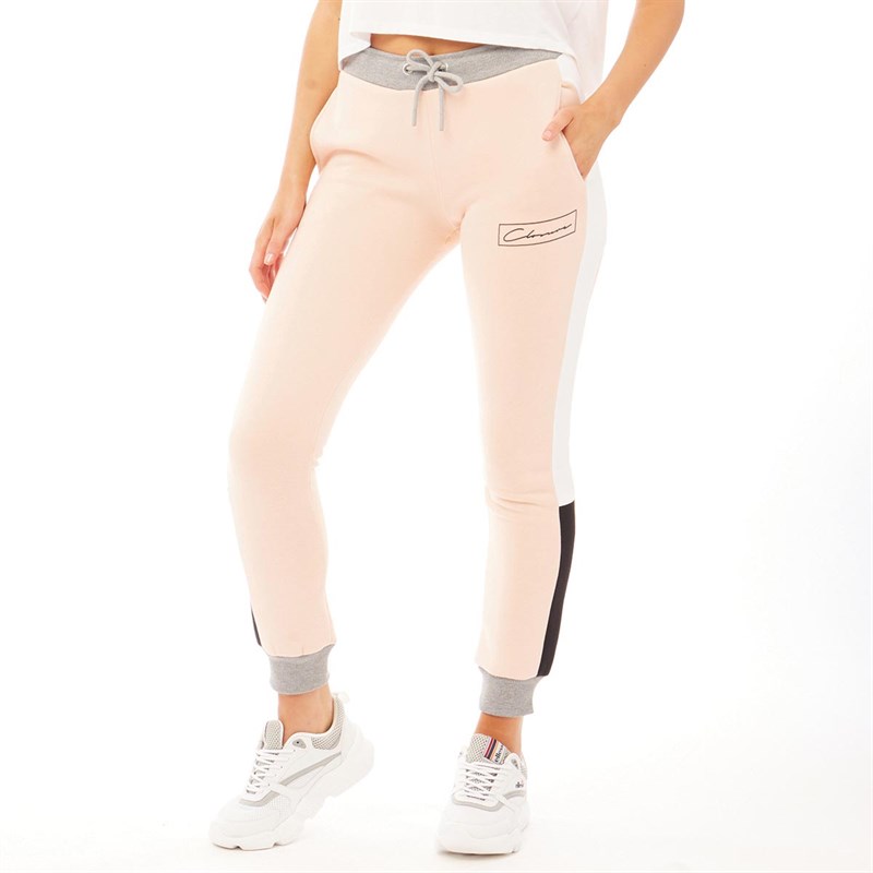 Closure London Womens Cut & Sew Joggers Peach