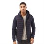 Closure London Heren Hybrid Quilted Gewatteerde Jas Marineblauw
