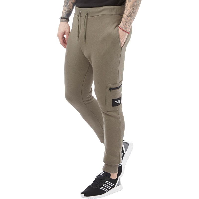 Buy Closure London Mens Cargo Joggers Khaki