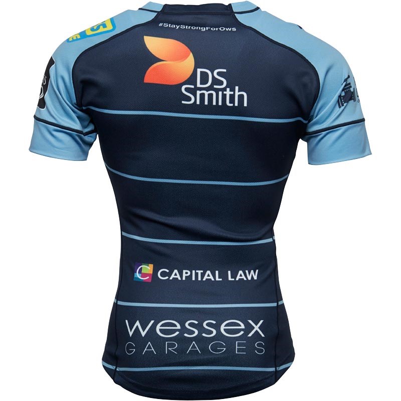 Buy Canterbury Mens Cardiff Blues Home Test Rugby Shirt Navy