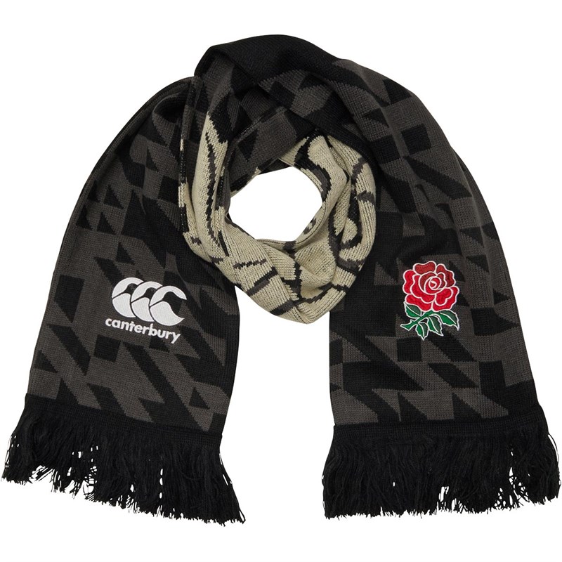 Buy Canterbury Mens England Rugby Scarf Anthracite