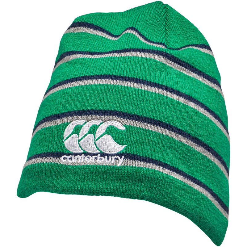Buy Canterbury Mens Ireland Rugby Acrylic Fleece Lined Beanie Bosphorous