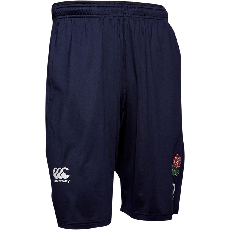Buy Canterbury Mens England Rugby VapoDri Lightweight Poly Shorts Navy
