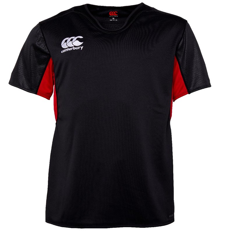 Buy Canterbury Mens Vapodri Challenge Rugby Jersey Black/flag Red