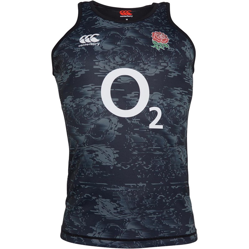 Buy Canterbury Mens England Rugby Vapodri Poly Vest Black
