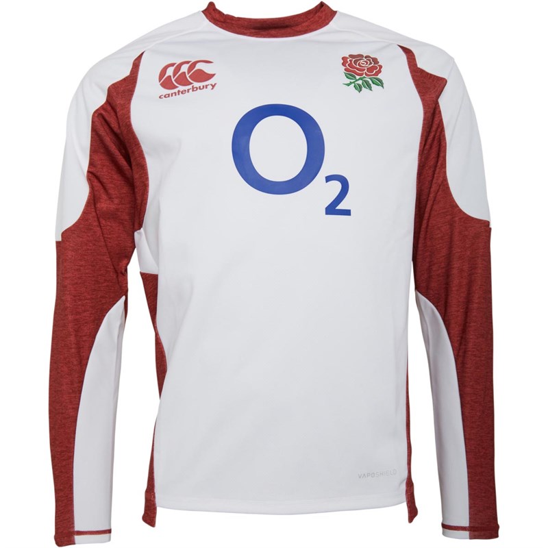 Buy Canterbury Mens England Rugby Vaposhield Tech Drill Top Bright White