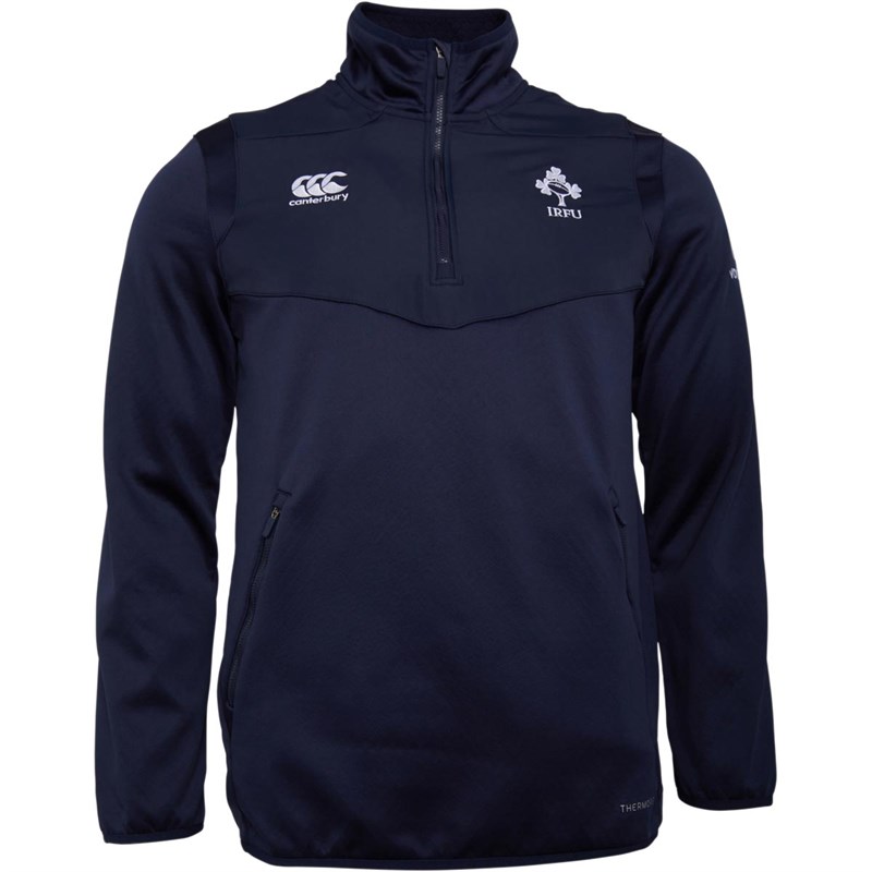 Buy Canterbury Mens Ireland Rugby Thermoreg 1/2 Zip Top Navy Blazer