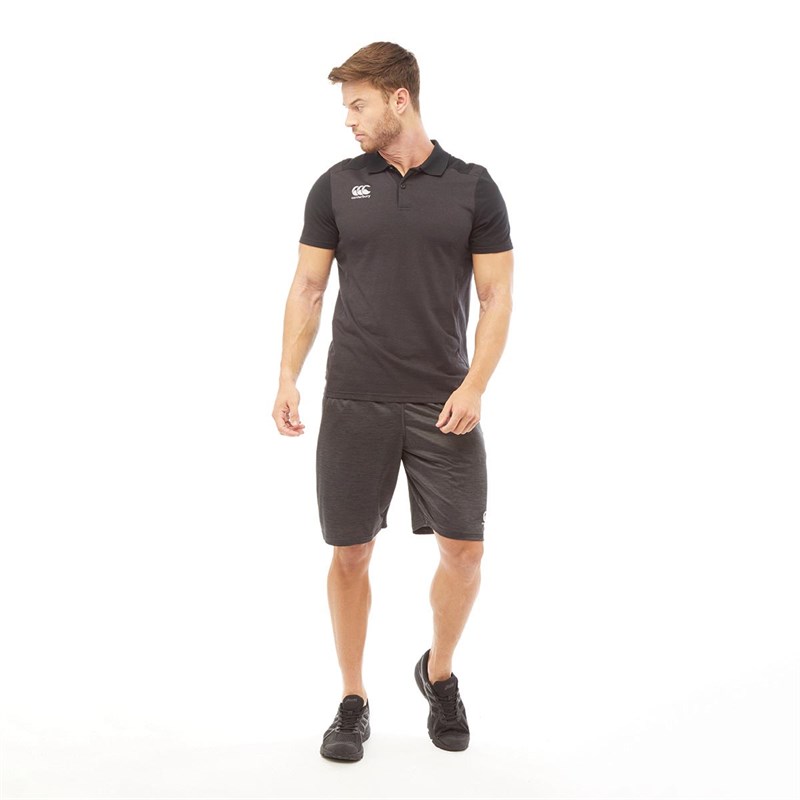 Canterbury Mens Pro Dry Polo Black
