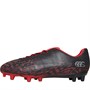 Canterbury Mens Speed 2.0 FG Firm Ground Rugby Boots Black/Flag Red