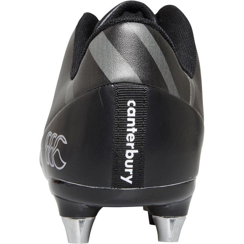 Canterbury Mens Stampede 2.0 SG Soft Ground Rugby Boots Black/White