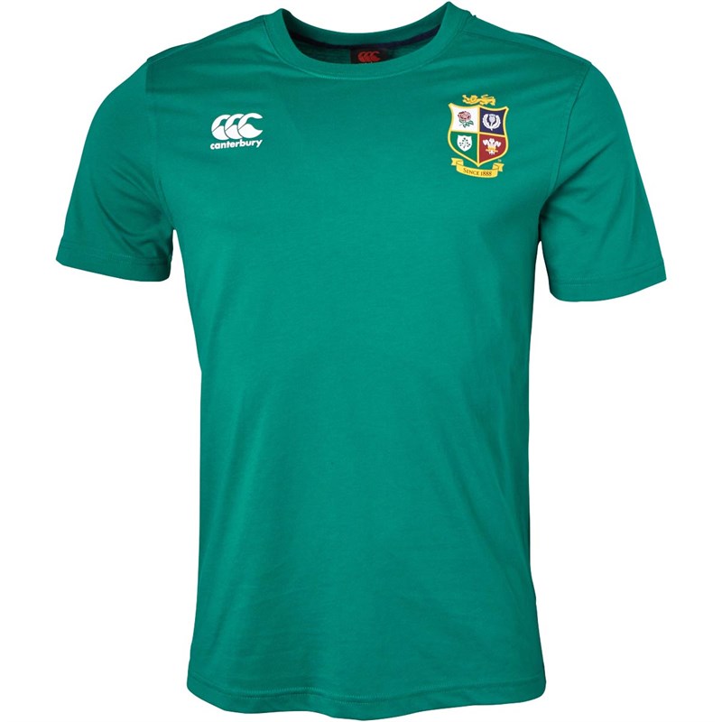 Canterbury Mens British & Irish Lions Cotton T-Shirt Green