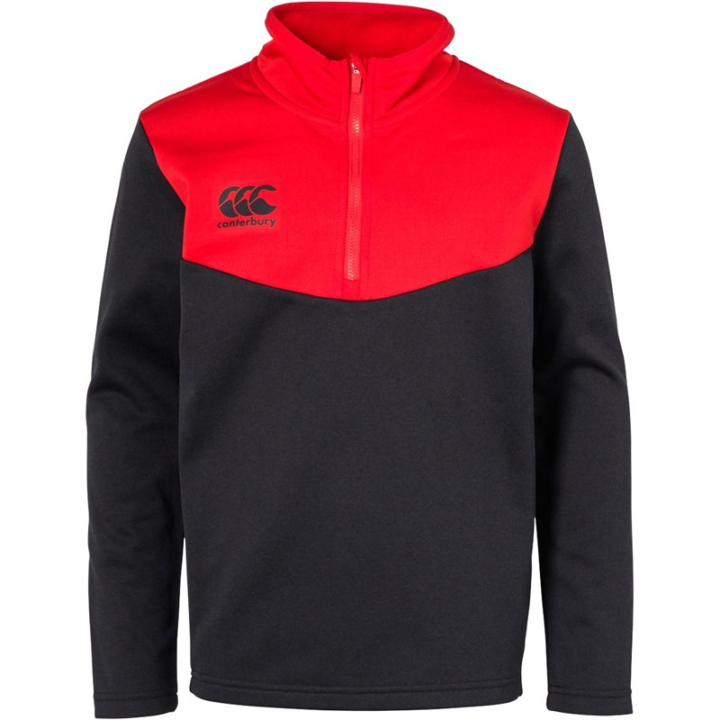 Canterbury Junior 1/4 Zip Fleece Black Marl