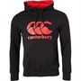Canterbury Mens Fleece Logo Hoodie Black