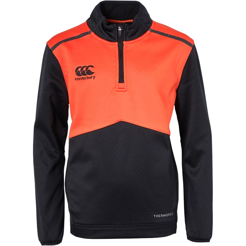 Canterbury Junior ThermoReg 1/4 Zip Top Black