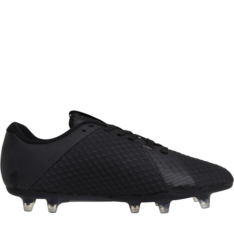 Canterbury Mens Phoenix 3.0 Pro FG Firm Ground Rugby Boots Black/Silver