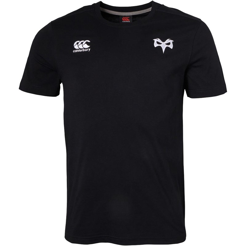 Canterbury Heren Ospreys Rugby T-shirts Zwart