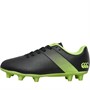 Canterbury Junior Phoenix 3.0 FG Firm Ground Rugby Boots Black/Green