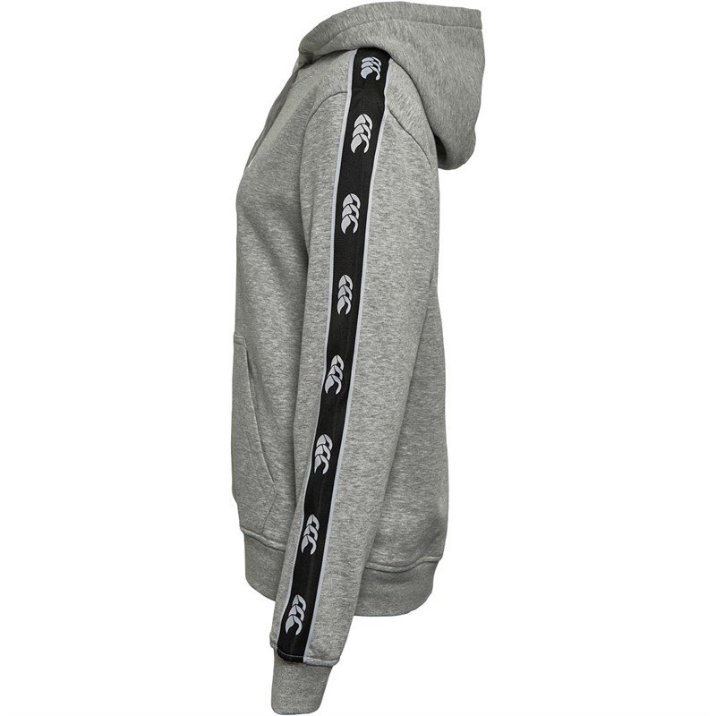 Canterbury Womens Stadium Braid Taped Hoodie Grey