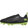 Canterbury Mens Speed 3.0 FGG Firm Ground Rugby Boots Black/Green