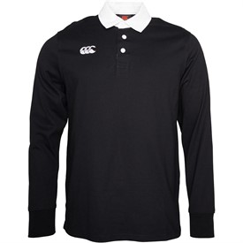 Buy Canterbury Mens Retro Long Sleeve Rugby Jersey Black