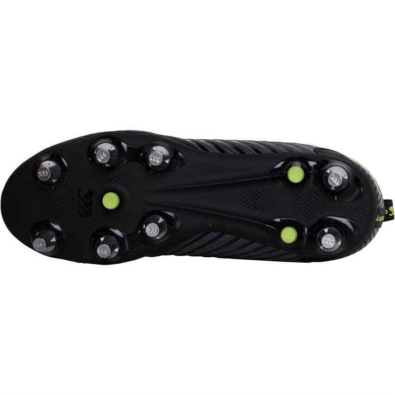 Canterbury Mens Stampede 3.0 SG Soft Ground Rugby Boots Black/Green