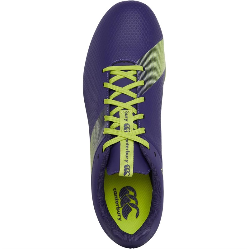 Canterbury Mens Phoenix 3.0 FG Firm Ground Rugby Boots Blue/Green