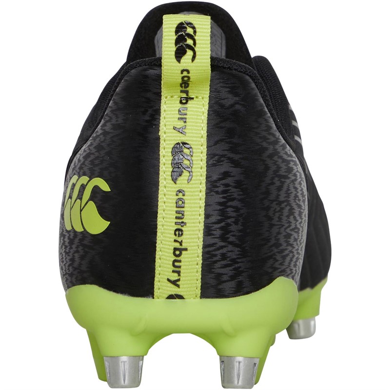 Canterbury Mens Speed 3.0 SG Soft Ground Rugby Boots Black/Green