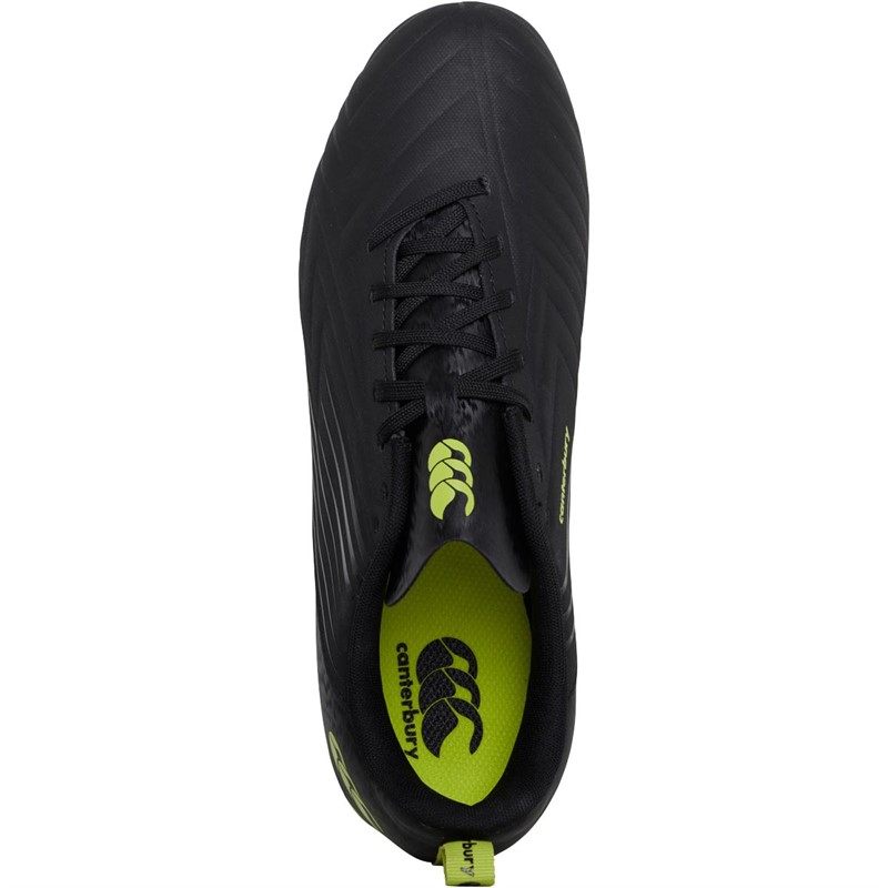 Canterbury Mens Speed 3.0 SG Soft Ground Rugby Boots Black/Green