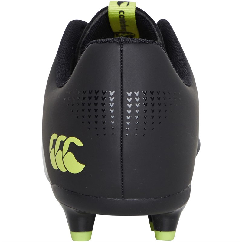Canterbury Mens Phoenix 3.0 FG Firm Ground Rugby Boots Black/Green