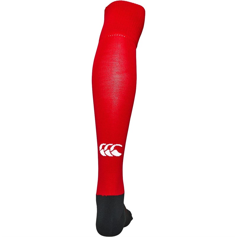 Canterbury Mens Club Team Rugby Socks Flag Red