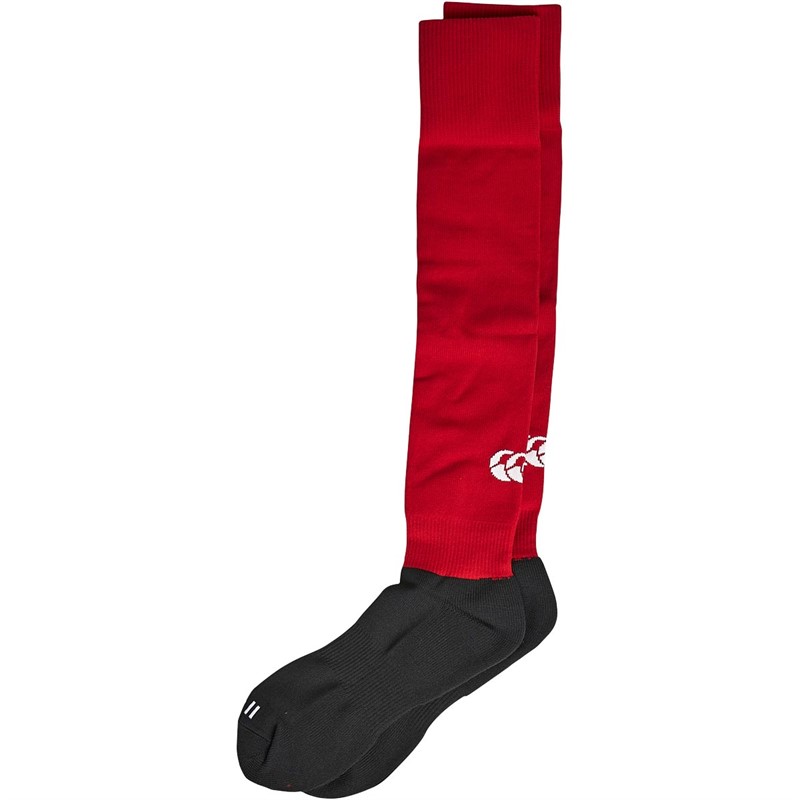 Canterbury Mens Club Team Rugby Socks Flag Red