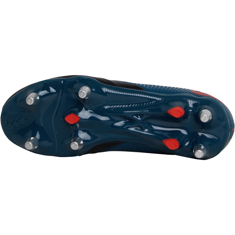 Canterbury Junior Phoenix Genesis Pro SG Soft Ground Rugby Boots Blue/Black/Grey