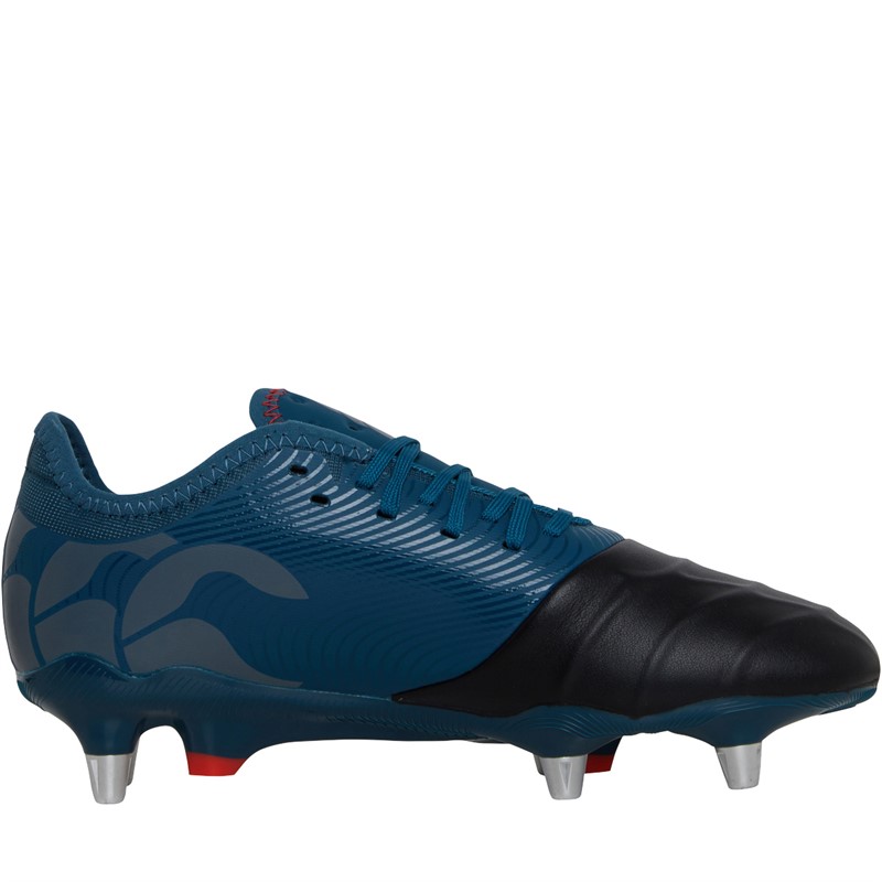 Canterbury Junior Phoenix Genesis Pro SG Soft Ground Rugby Boots Blue/Black/Grey