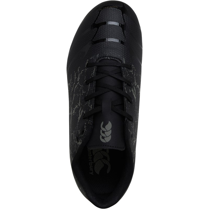 Canterbury Kids Phoenix Team SG Soft Ground Rugby Boots Black/Grey