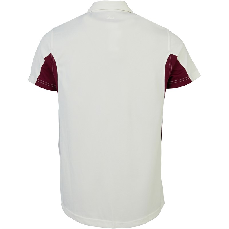 Canterbury Mens Cricket Polo Cream/Maroon