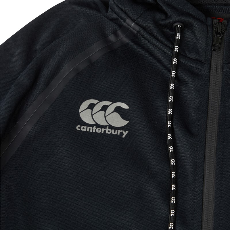 Canterbury Mens Vapodri Tech Hoodie Black/Grey
