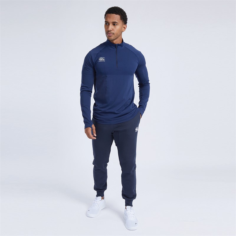 Canterbury Mens Tapered Cuff Fleece Sweat Pants Navy