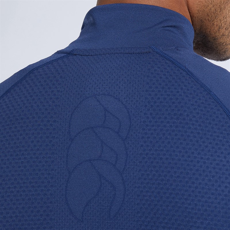 Canterbury Mens Vapodri Seamless Half Zip Top Navy