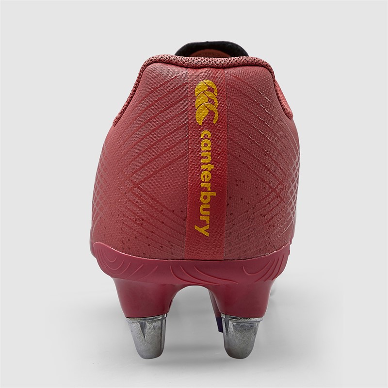 Canterbury Mens Stampede Groundbreak Team SG Soft Ground Rugby Boots Purple/Orange