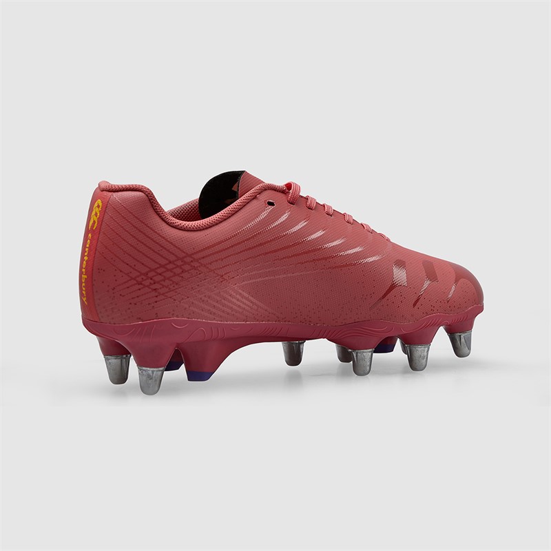 Canterbury Mens Stampede Groundbreak Team SG Soft Ground Rugby Boots Purple/Orange
