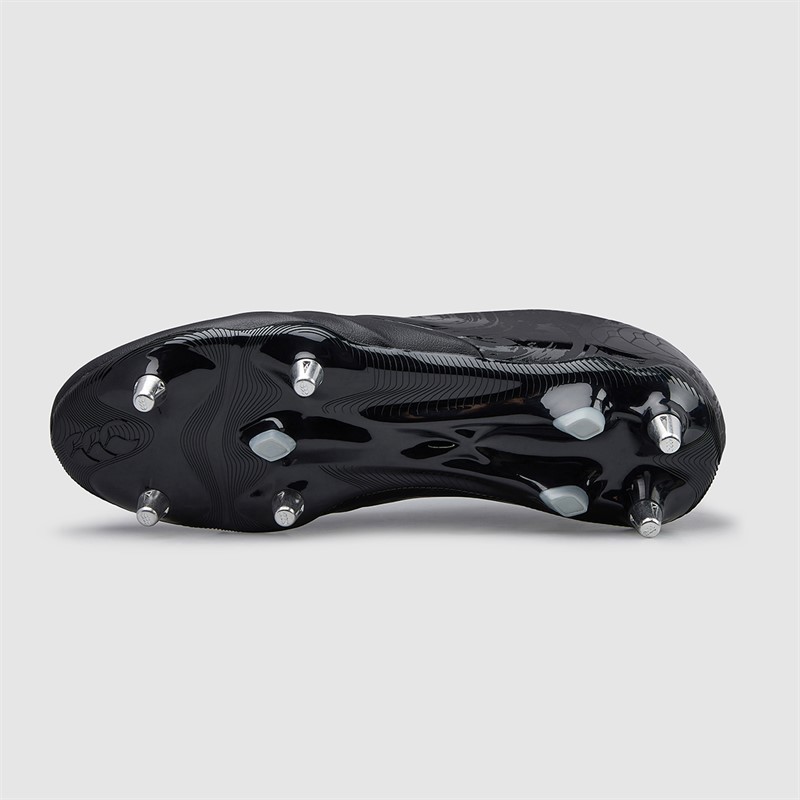 Canterbury Mens Phoenix Genesis Team SG Soft Ground Rugby Boots Black/Silver