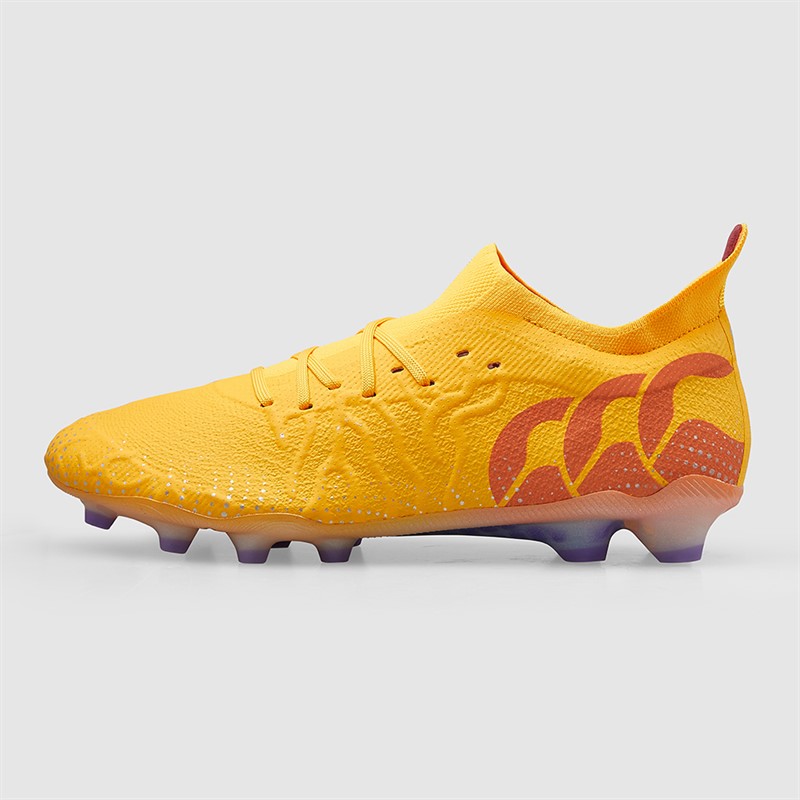 Canterbury Mens Speed Infinite Elite FG Firm Ground Rugby Boots Yellow/Orange