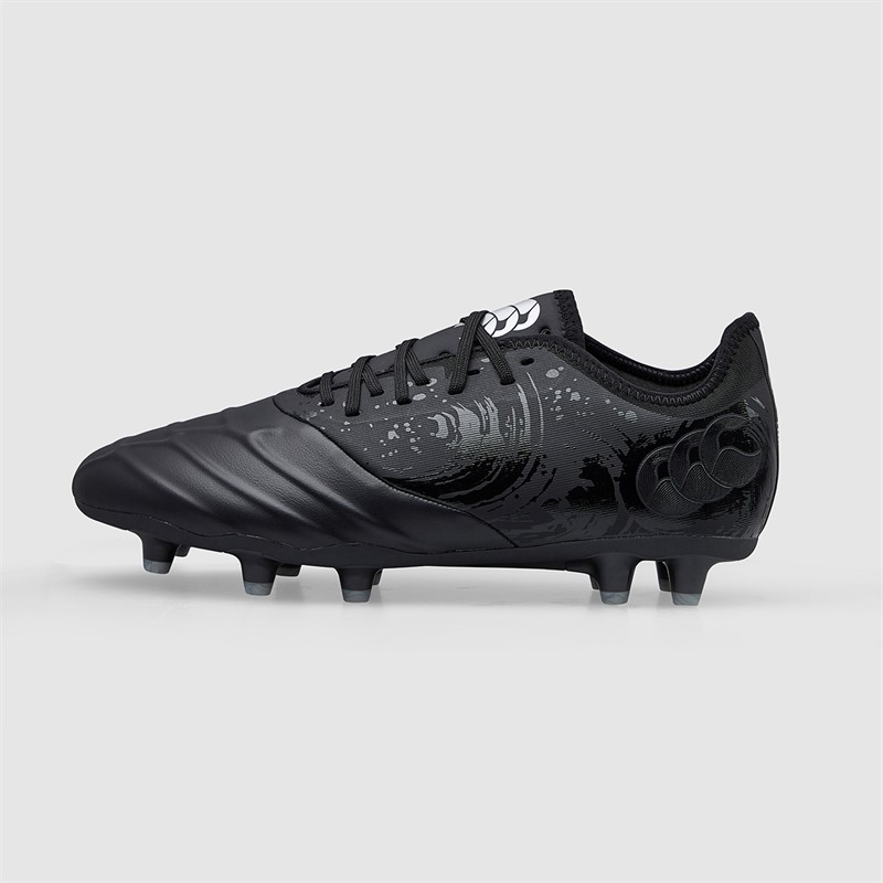 Canterbury Mens Phoenix Genesis Pro FG Firm Ground Rugby Boots Black/Silver