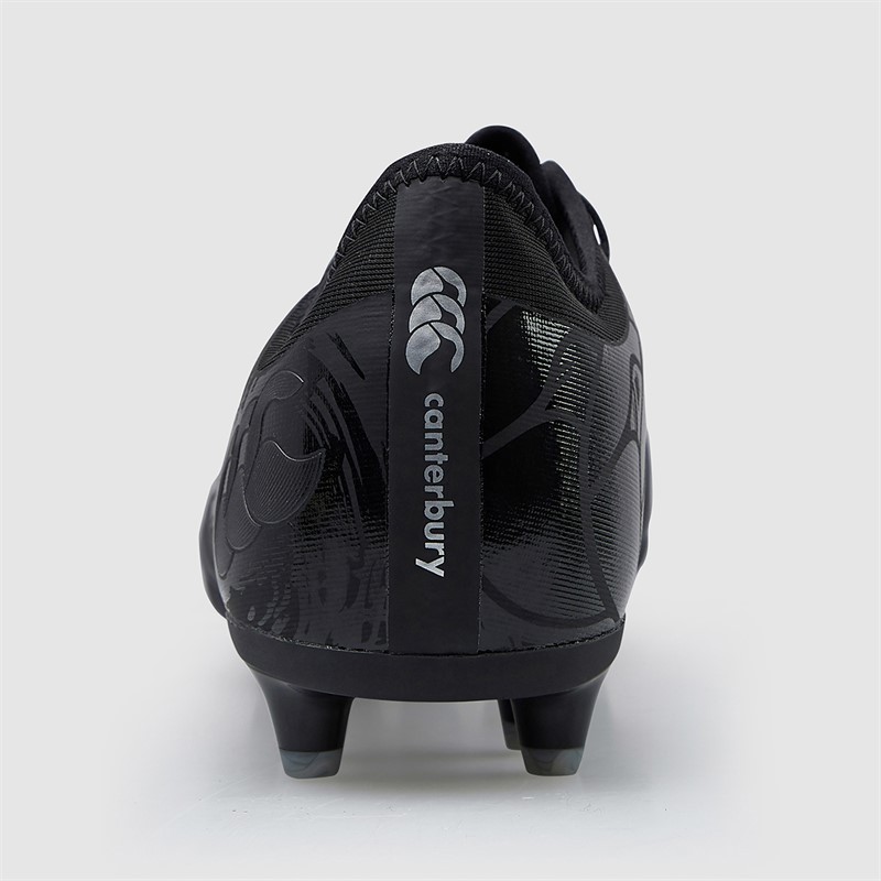 Canterbury Mens Phoenix Genesis Pro FG Firm Ground Rugby Boots Black/Silver