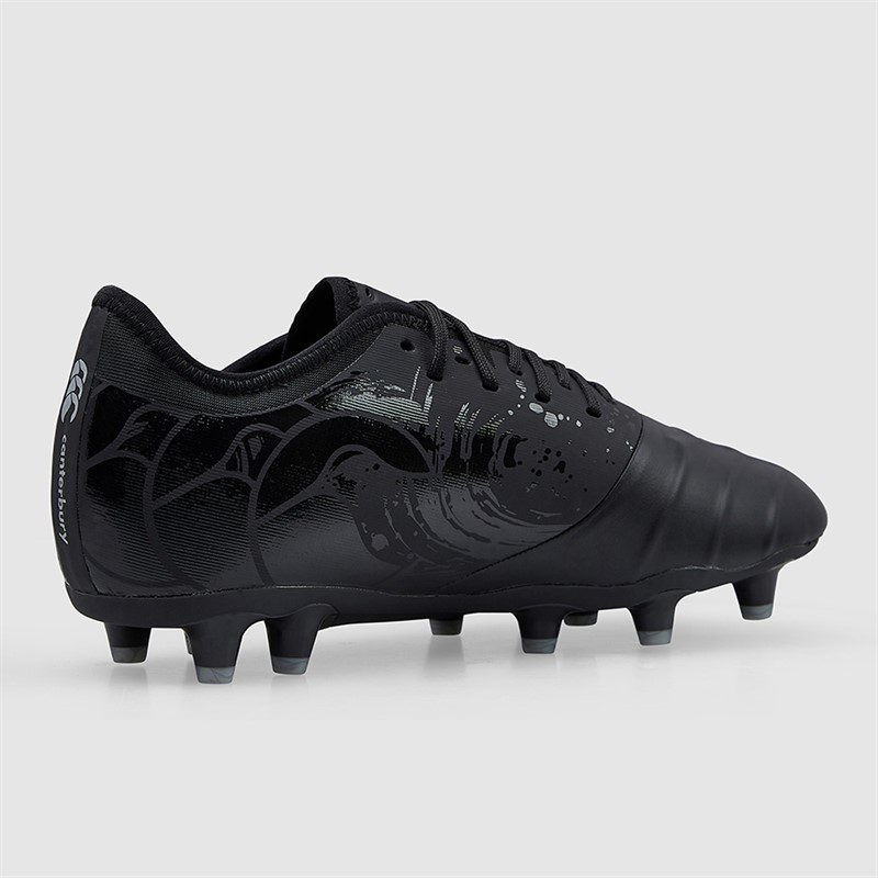 Canterbury Mens Phoenix Genesis Pro FG Firm Ground Rugby Boots Black/Silver