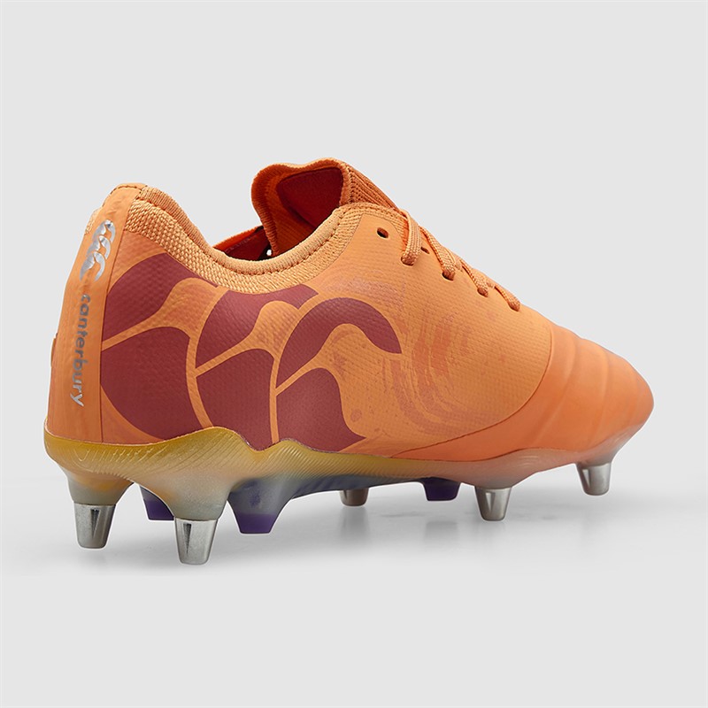 Canterbury Mens Phoenix Genesis Elite SG Soft Ground Rugby Bots Orange/Yellow
