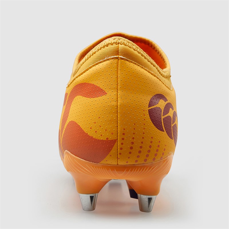 Canterbury Mens Speed Infinite Team SG Soft Ground Rugby Boots Yellow/Orange